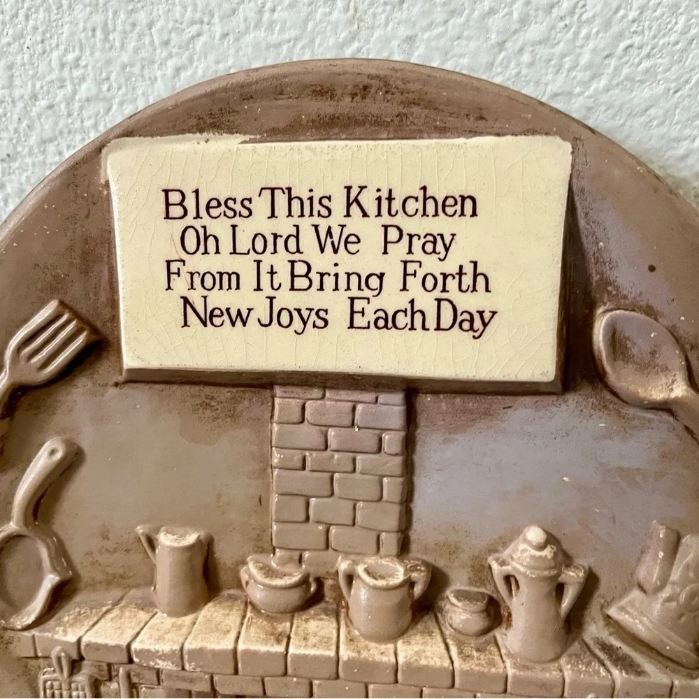 Ceramic Decorative kitchen prayer plaque